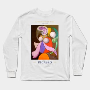 Pablo Picasso Exhibition Art Poster - Femme a la Fleur 1981 Long Sleeve T-Shirt